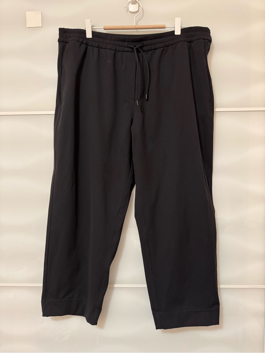 Lululemon Mid Rise Ankle Pants Relaxed Black Xl Drawstring Trousers